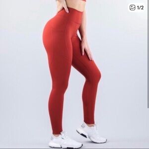 Alphalete Women's Bold Red Leggings